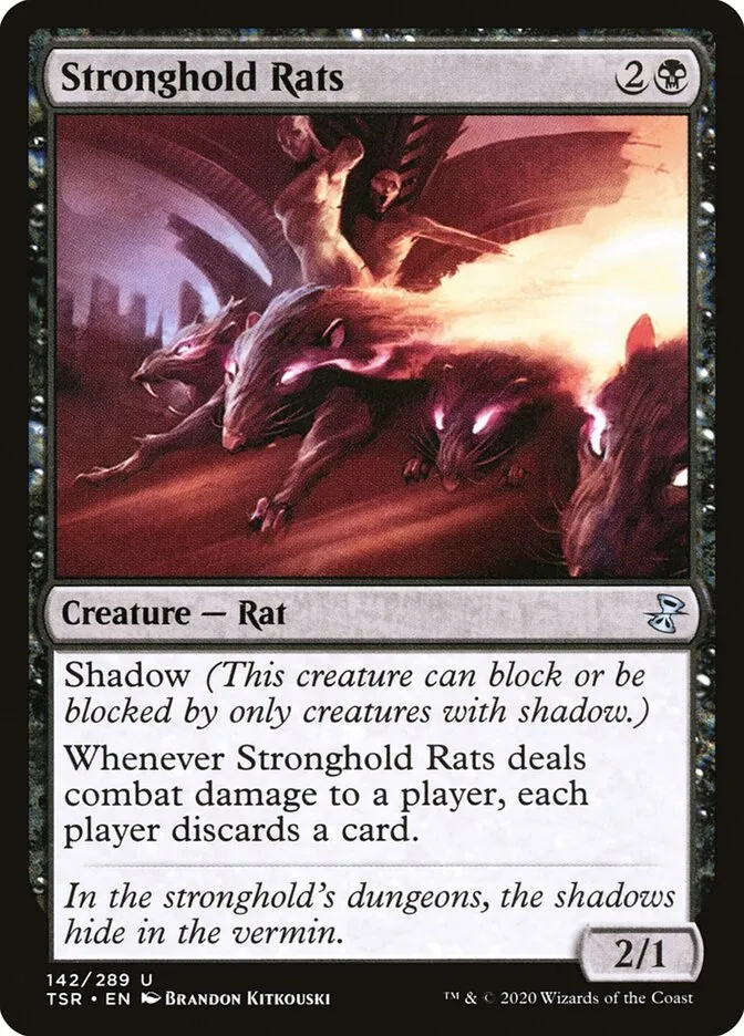 2021 Time Spiral Remastered Stronghold Rats #142 uncommon card image