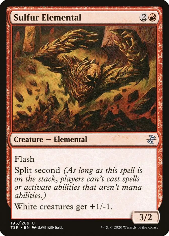 2021 Time Spiral Remastered Sulfur Elemental #195 uncommon card image