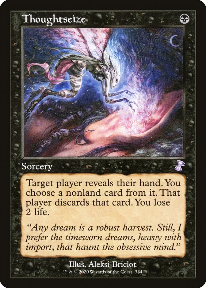 2021 Time Spiral Remastered Thoughtseize special #334 special card image