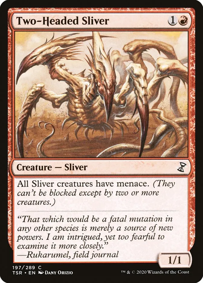 2021 Time Spiral Remastered Two-Headed Sliver #197 common card image