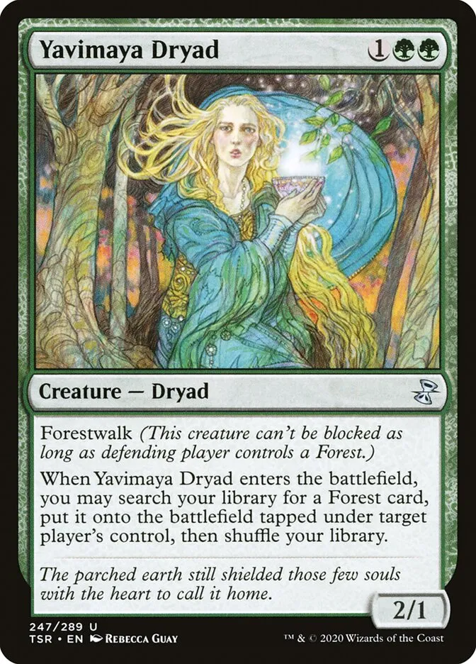 2021 Time Spiral Remastered Yavimaya Dryad #247 uncommon card image