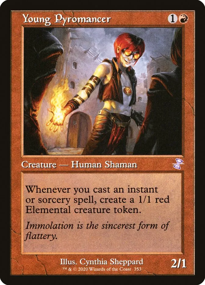 2021 Time Spiral Remastered Young Pyromancer special #353 special card image