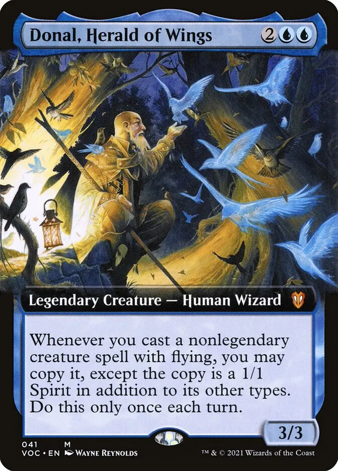 2021 Crimson Vow Commander Donal, Herald of Wings mythic #41 mythic card image