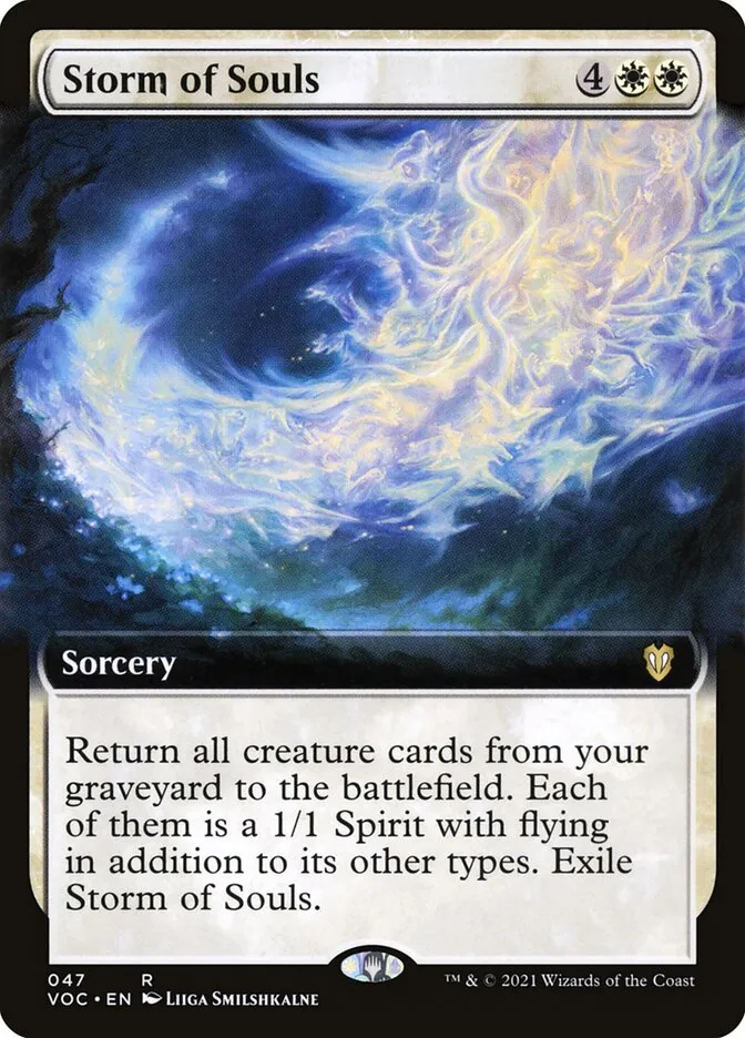 2021 Crimson Vow Commander Storm of Souls rare #47 rare card image