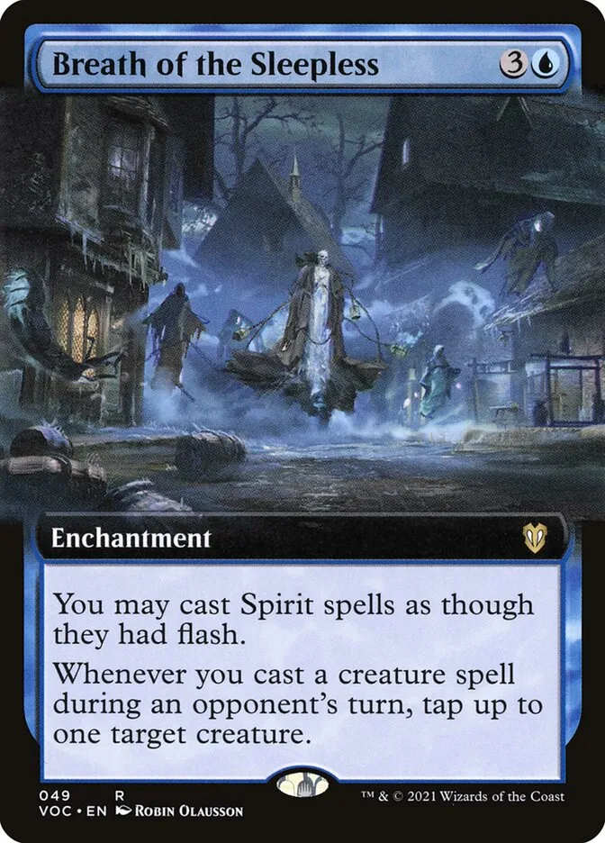 2021 Crimson Vow Commander Breath of the Sleepless rare #49 rare card image
