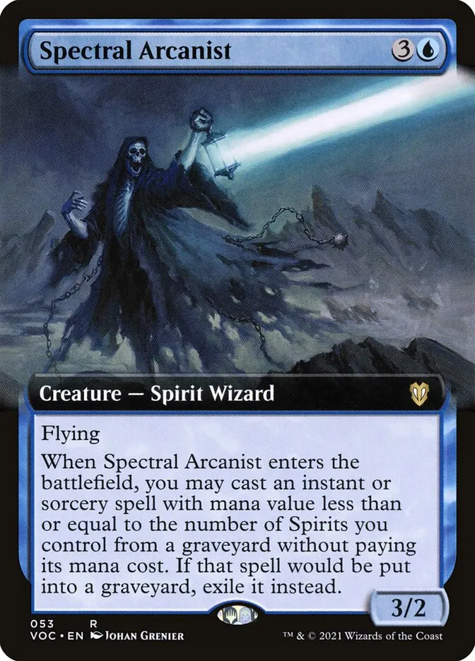 2021 Crimson Vow Commander Spectral Arcanist rare #53 rare card image