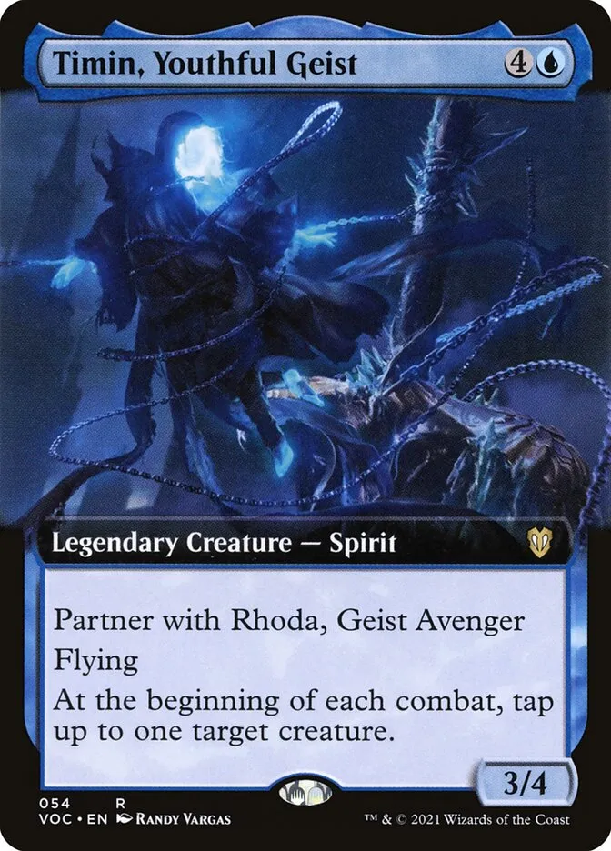 2021 Crimson Vow Commander Timin, Youthful Geist rare #54 rare card image