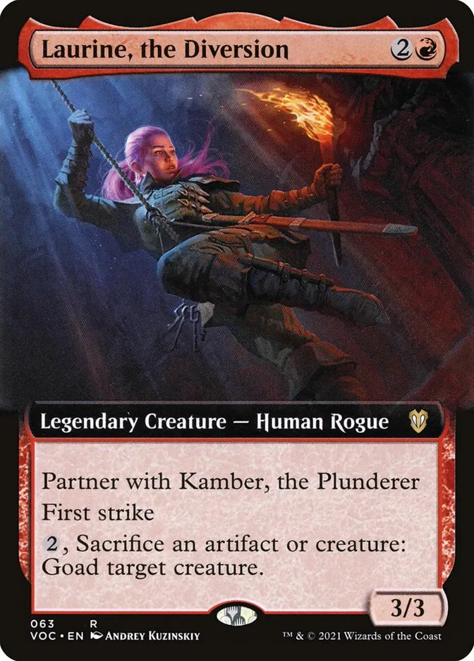 2021 Crimson Vow Commander Laurine, the Diversion rare #63 rare card image