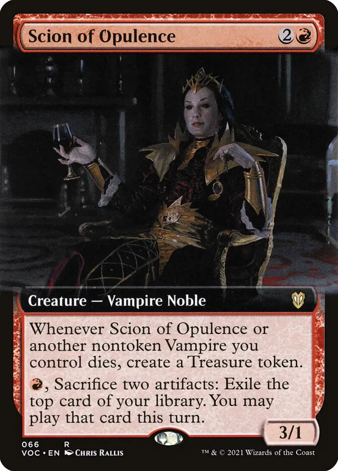 2021 Crimson Vow Commander Scion of Opulence rare #66 rare card image