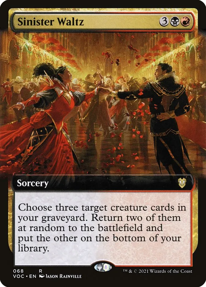 2021 Crimson Vow Commander Sinister Waltz rare #68 rare card image