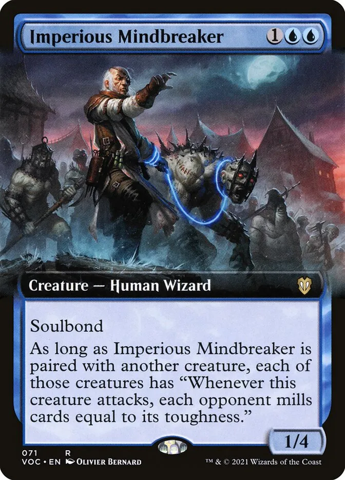2021 Crimson Vow Commander Imperious Mindbreaker rare #71 rare card image