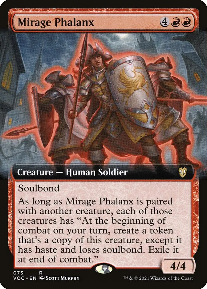 2021 Crimson Vow Commander Mirage Phalanx rare #73 rare card image