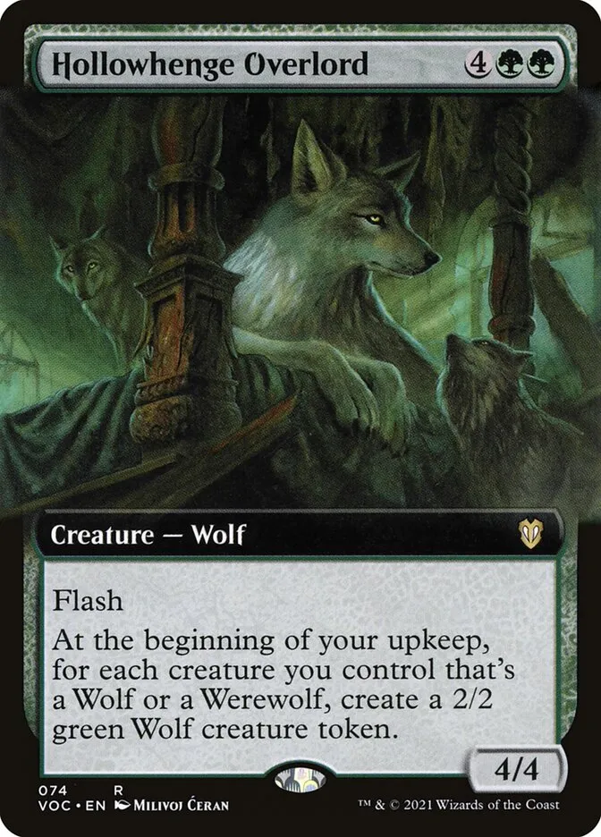 2021 Crimson Vow Commander Hollowhenge Overlord rare #74 rare card image