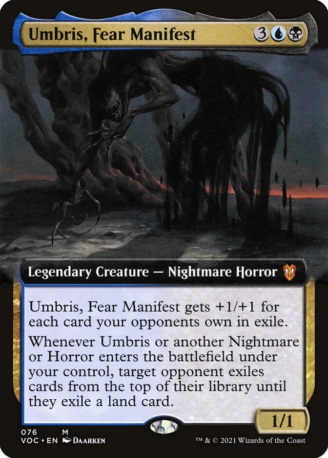 2021 Crimson Vow Commander Umbris, Fear Manifest mythic #76 mythic card image