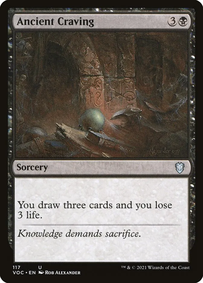 2021 Crimson Vow Commander Ancient Craving #117 uncommon card image
