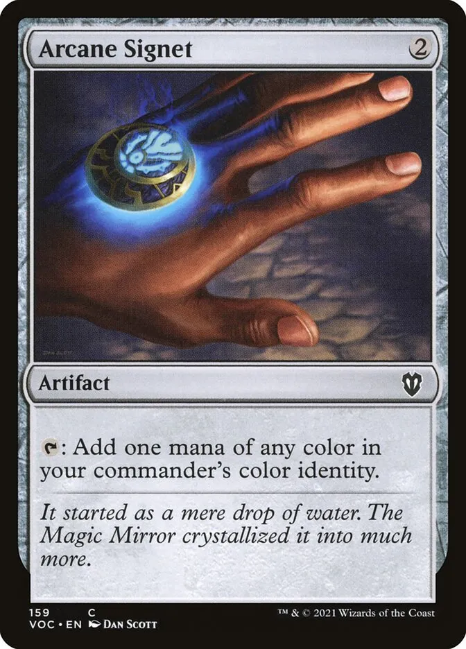 2021 Crimson Vow Commander Arcane Signet common #159 common card image