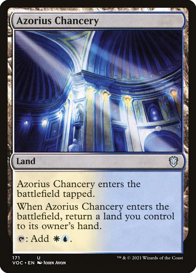 2021 Crimson Vow Commander Azorius Chancery uncommon #171 uncommon card image