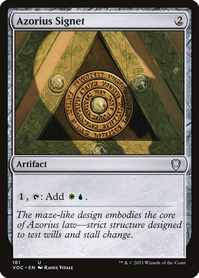 2021 Crimson Vow Commander Azorius Signet #161 uncommon card image