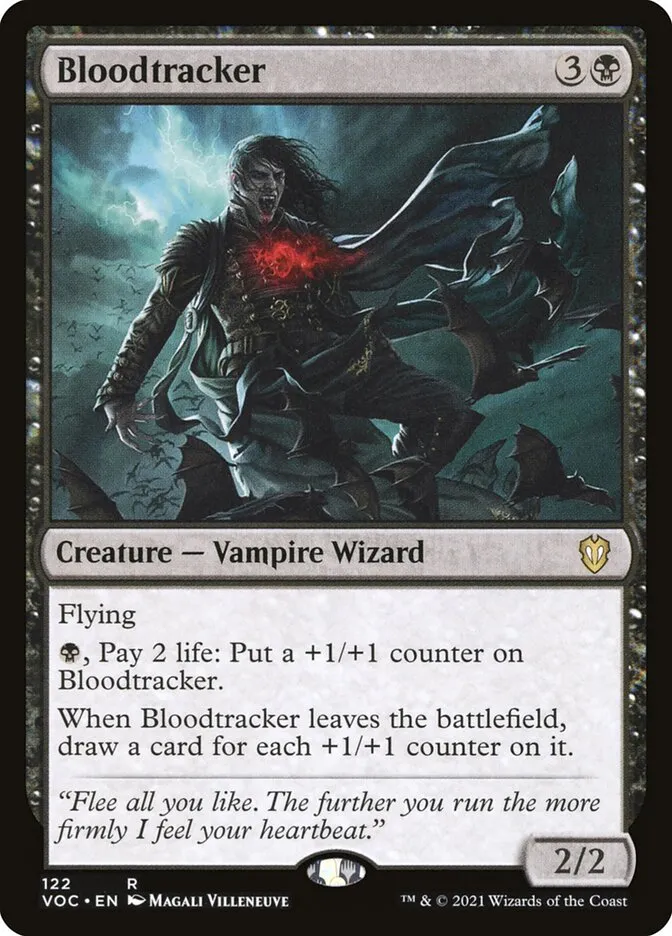 2021 Crimson Vow Commander Bloodtracker #122 rare card image