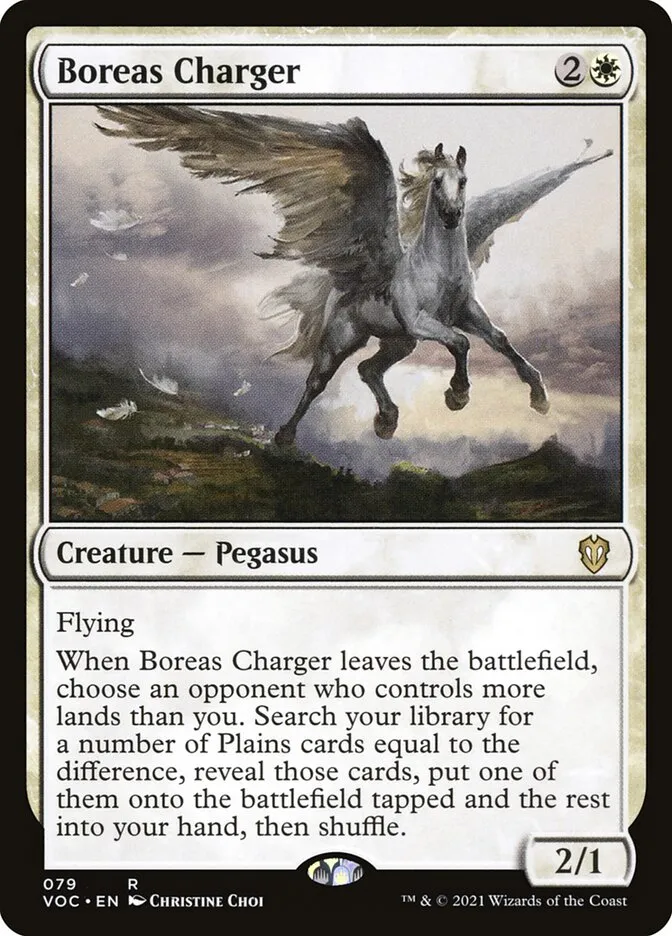 2021 Crimson Vow Commander Boreas Charger rare #79 rare card image