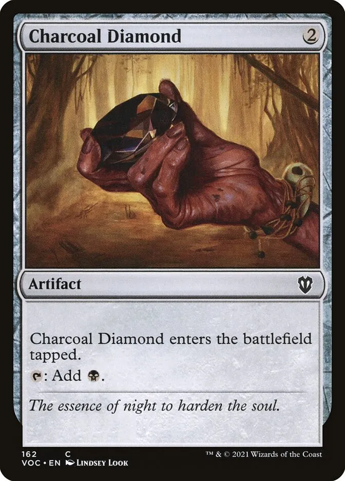 2021 Crimson Vow Commander Charcoal Diamond common #162 common card image