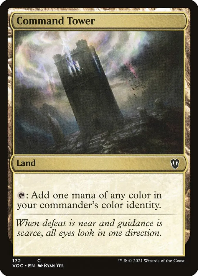 2021 Crimson Vow Commander Command Tower common #172 common card image