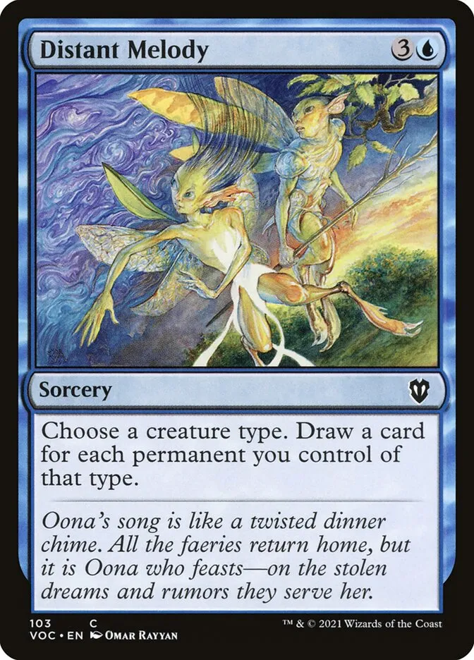 2021 Crimson Vow Commander Distant Melody common #103 common card image