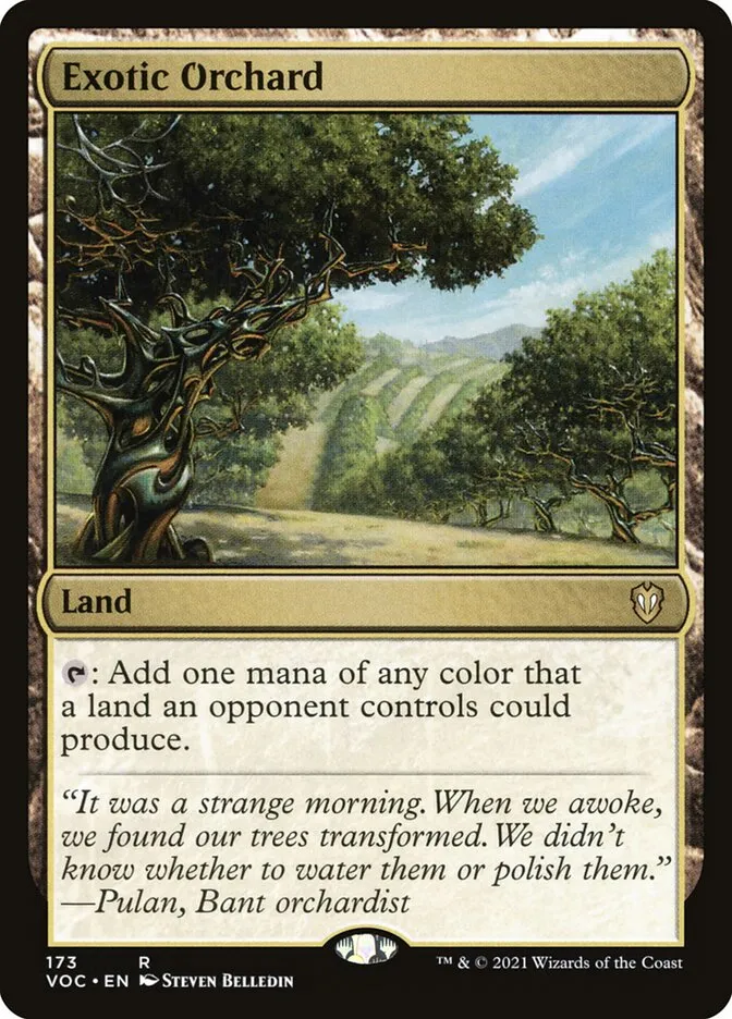 2021 Crimson Vow Commander Exotic Orchard #173 rare card image