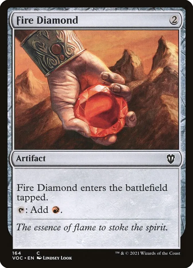 2021 Crimson Vow Commander Fire Diamond common #164 common card image