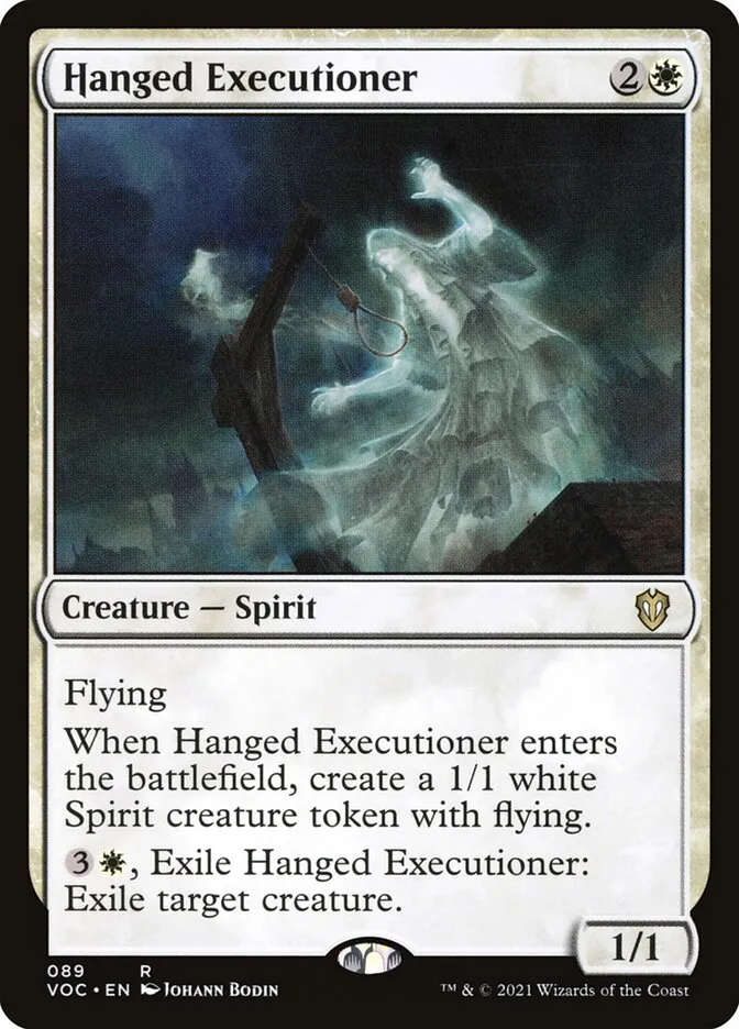 2021 Crimson Vow Commander Hanged Executioner rare #89 rare card image