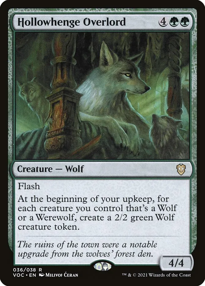 2021 Crimson Vow Commander Hollowhenge Overlord rare #36 rare card image
