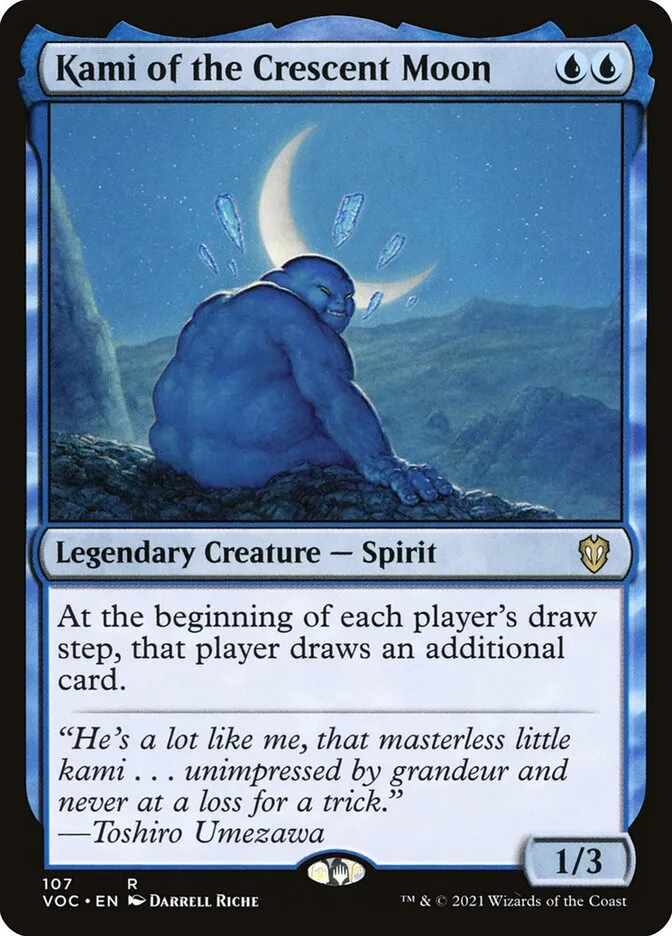 2021 Crimson Vow Commander Kami of the Crescent Moon #107 rare card image