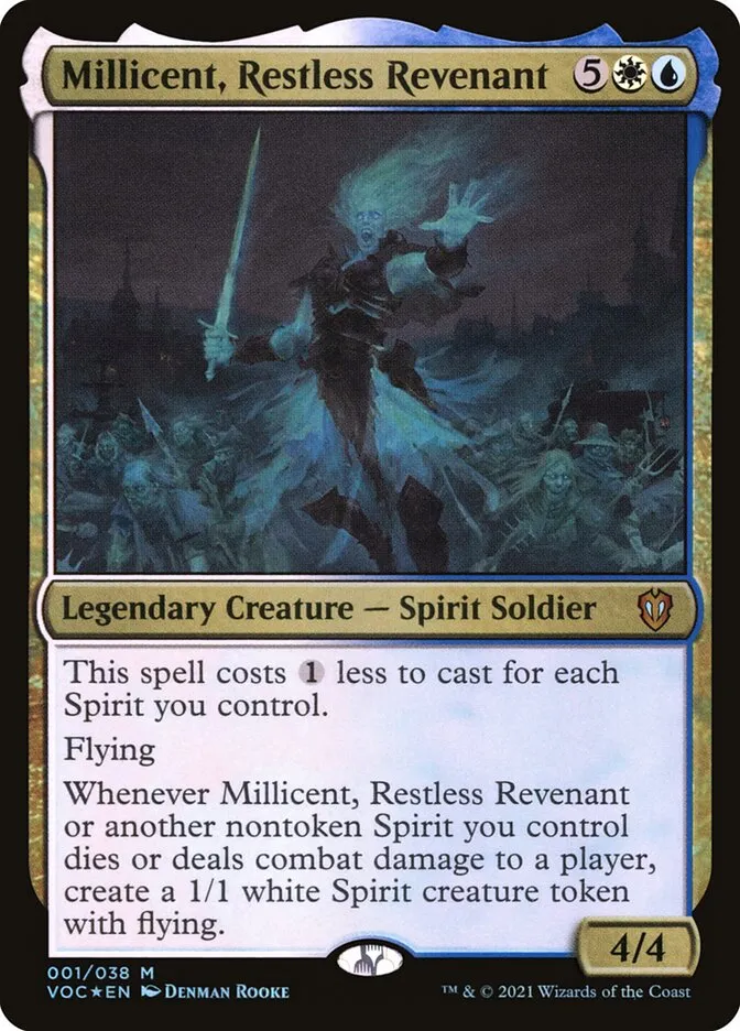 2021 Crimson Vow Commander Millicent, Restless Revenant mythic #1 mythic card image