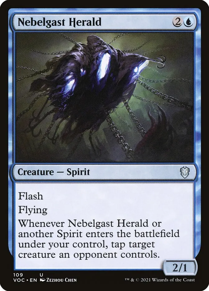 2021 Crimson Vow Commander Nebelgast Herald #109 uncommon card image