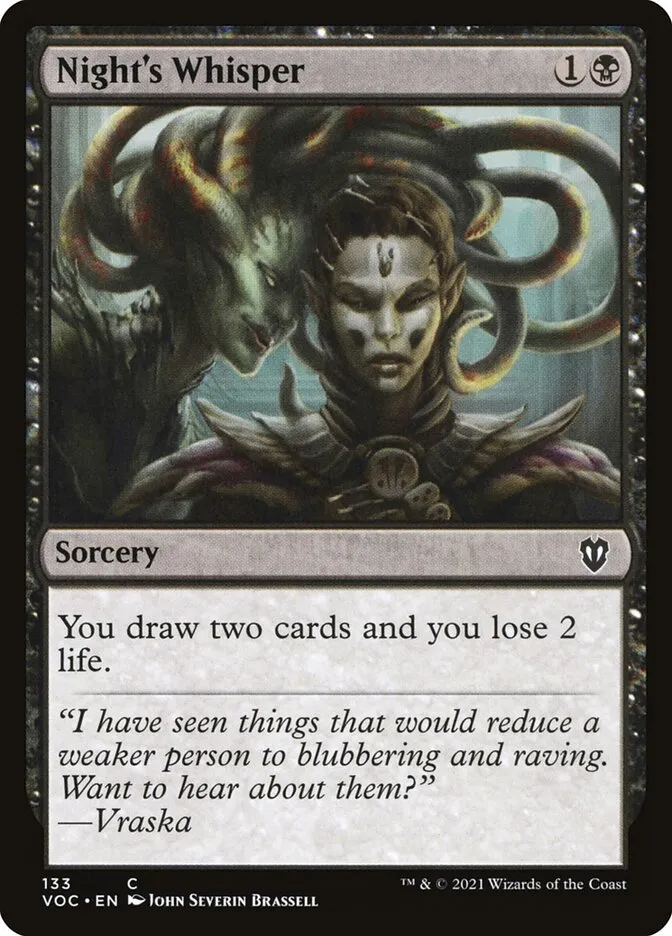 2021 Crimson Vow Commander Night's Whisper common #133 common card image