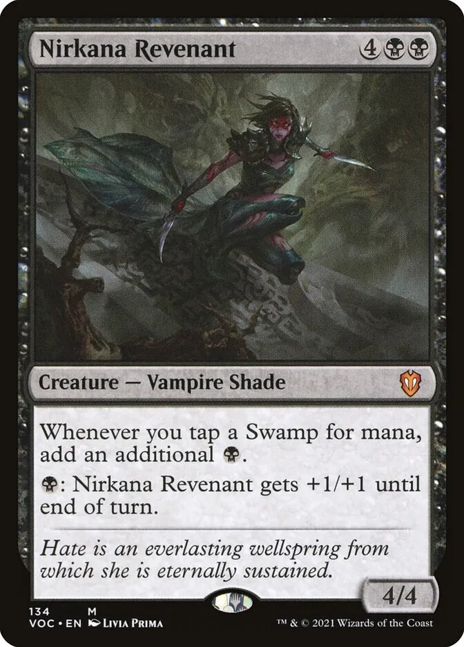 2021 Crimson Vow Commander Nirkana Revenant mythic #134 mythic card image