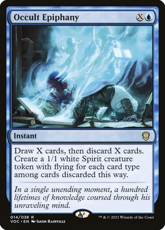 2021 Crimson Vow Commander Occult Epiphany rare #14 rare card image