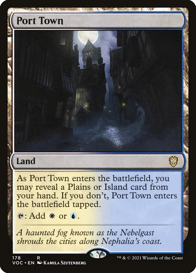 2021 Crimson Vow Commander Port Town #178 rare card image