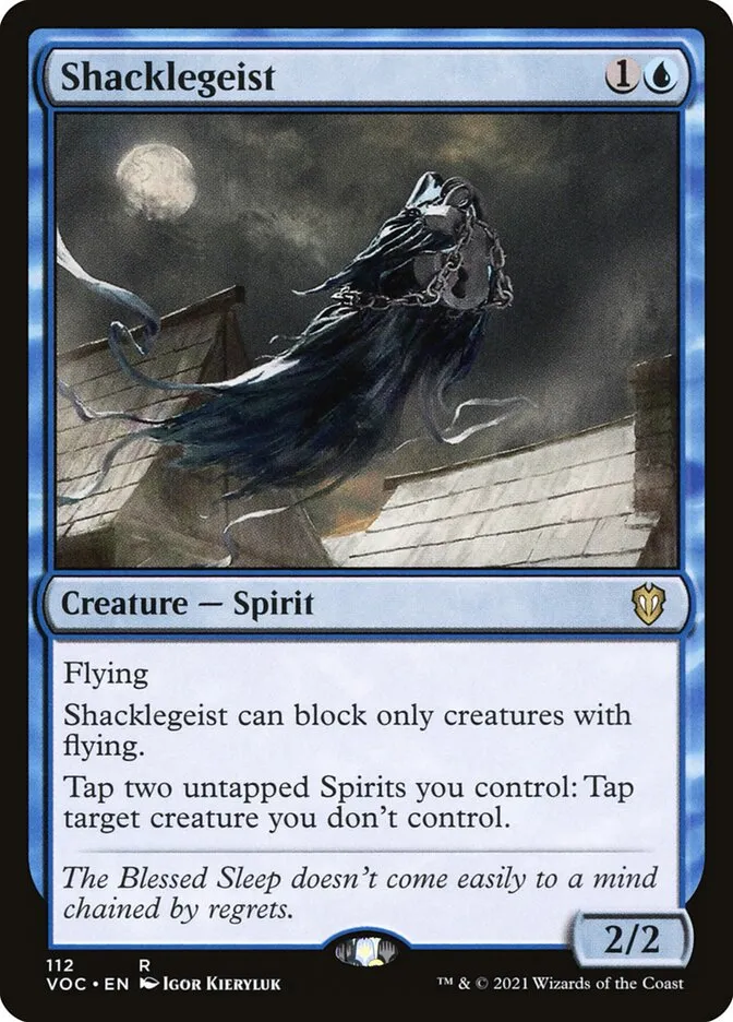 2021 Crimson Vow Commander Shacklegeist #112 rare card image