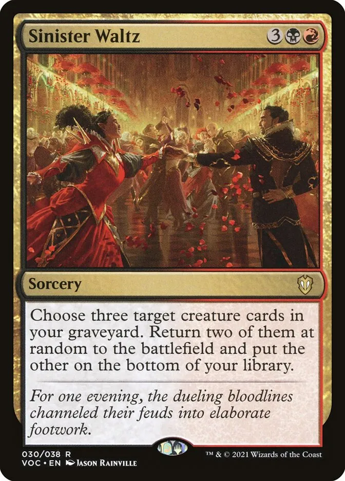 2021 Crimson Vow Commander Sinister Waltz rare #30 rare card image