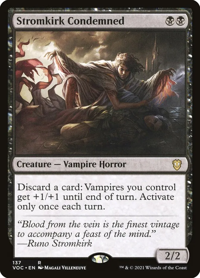 2021 Crimson Vow Commander Stromkirk Condemned #137 rare card image