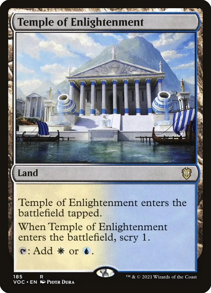 2021 Crimson Vow Commander Temple of Enlightenment #185 rare card image