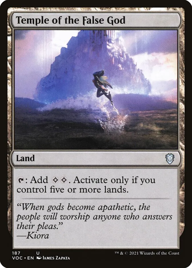 2021 Crimson Vow Commander Temple of the False God #187 uncommon card image