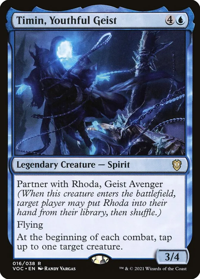 2021 Crimson Vow Commander Timin, Youthful Geist rare #16 rare card image