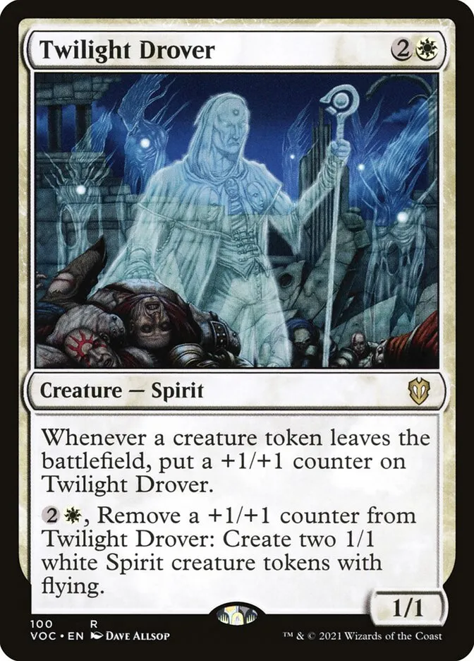 2021 Crimson Vow Commander Twilight Drover rare #100 rare card image