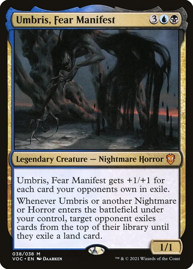 2021 Crimson Vow Commander Umbris, Fear Manifest mythic #38 mythic card image