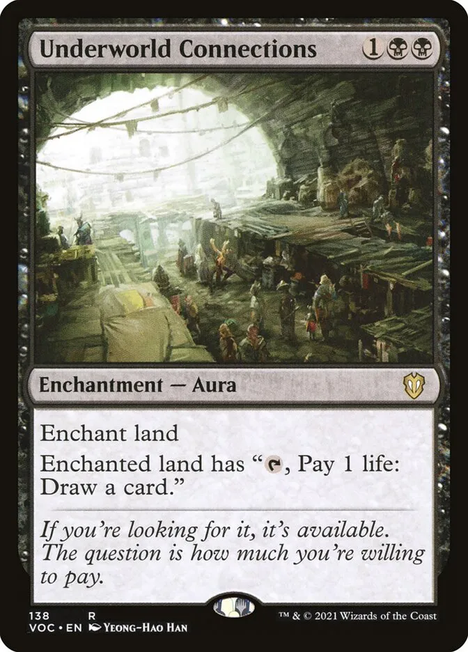 2021 Crimson Vow Commander Underworld Connections #138 rare card image