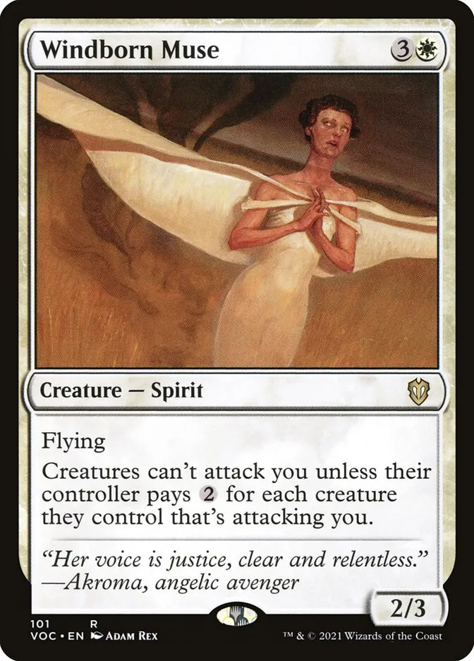2021 Crimson Vow Commander Windborn Muse rare #101 rare card image
