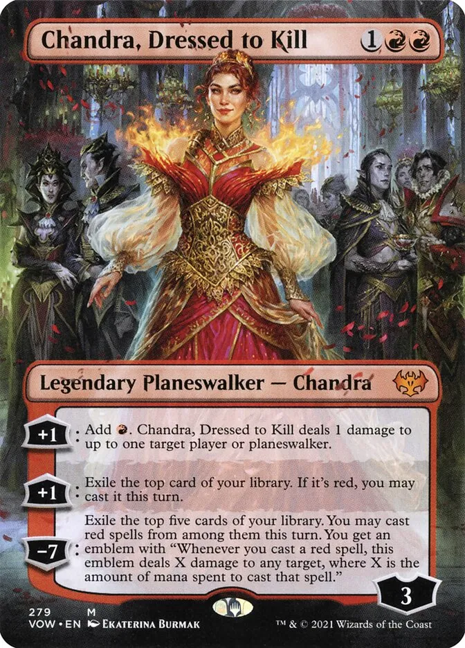2021 Innistrad: Crimson Vow Chandra, Dressed to Kill #279 mythic card image