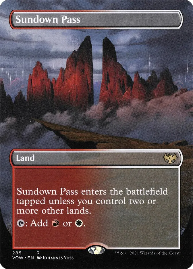 2021 Innistrad: Crimson Vow Sundown Pass #285 rare card image